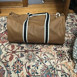 Universal Thread Duffel Bag Carry On 23" Striped Weekender Black